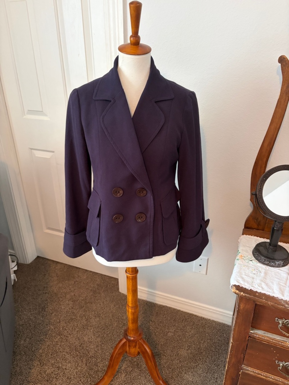 George Women's Double-Breasted Navy Blazer